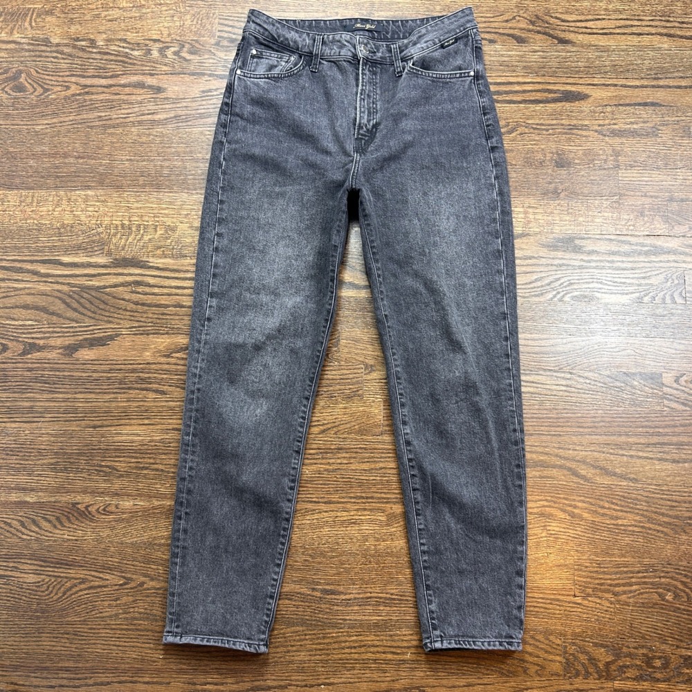 Mavi Gold High Rise Tapered Jeans Womens Size 31/29 Washed Black Denim